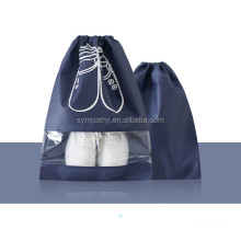 Eco-friendly custom waterproof non woven drawstring storage gym sport travel shoe packaging bags